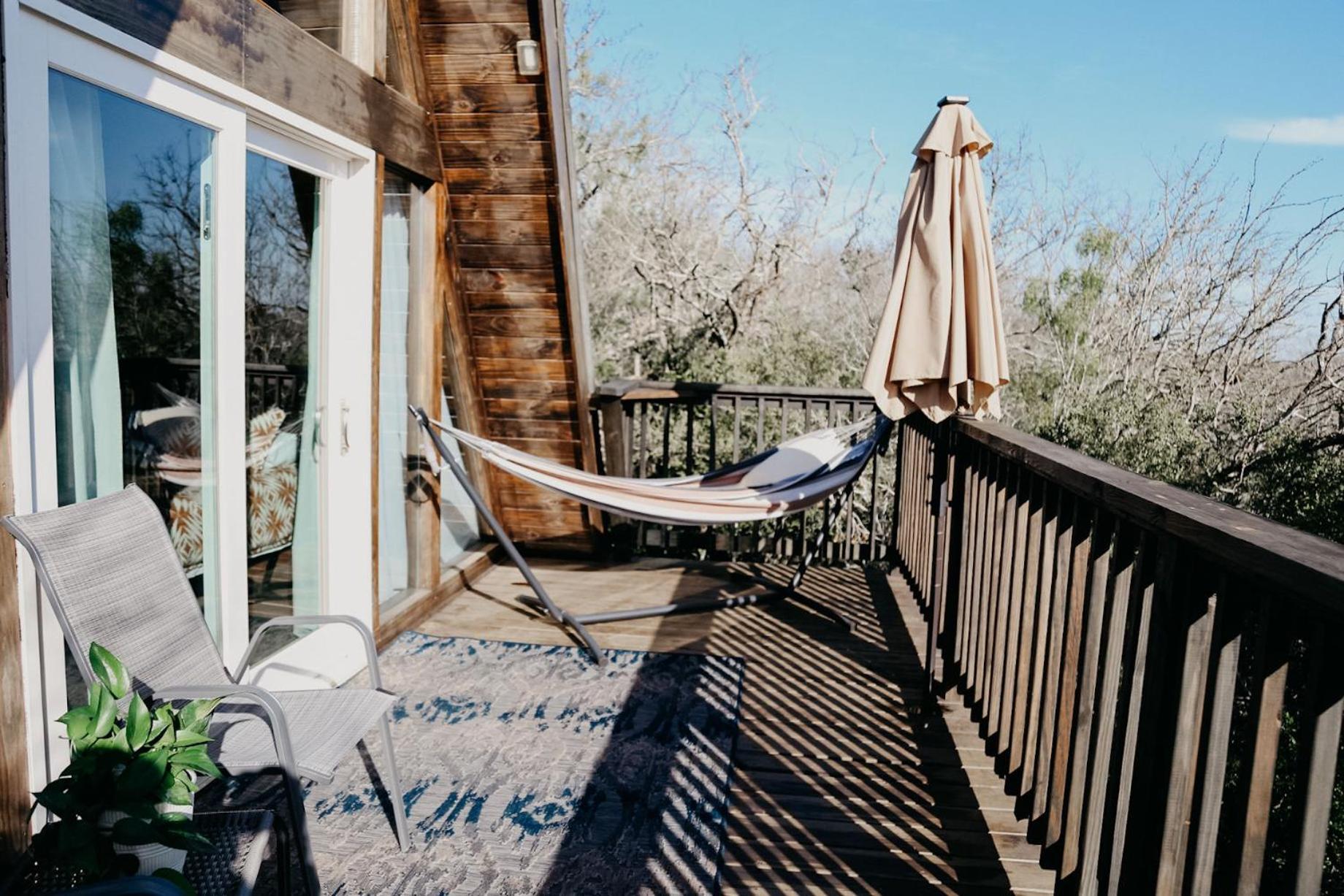The Maverick: A-Frame W/ Hammock And Tree Top View New Braunfels Ngoại thất bức ảnh