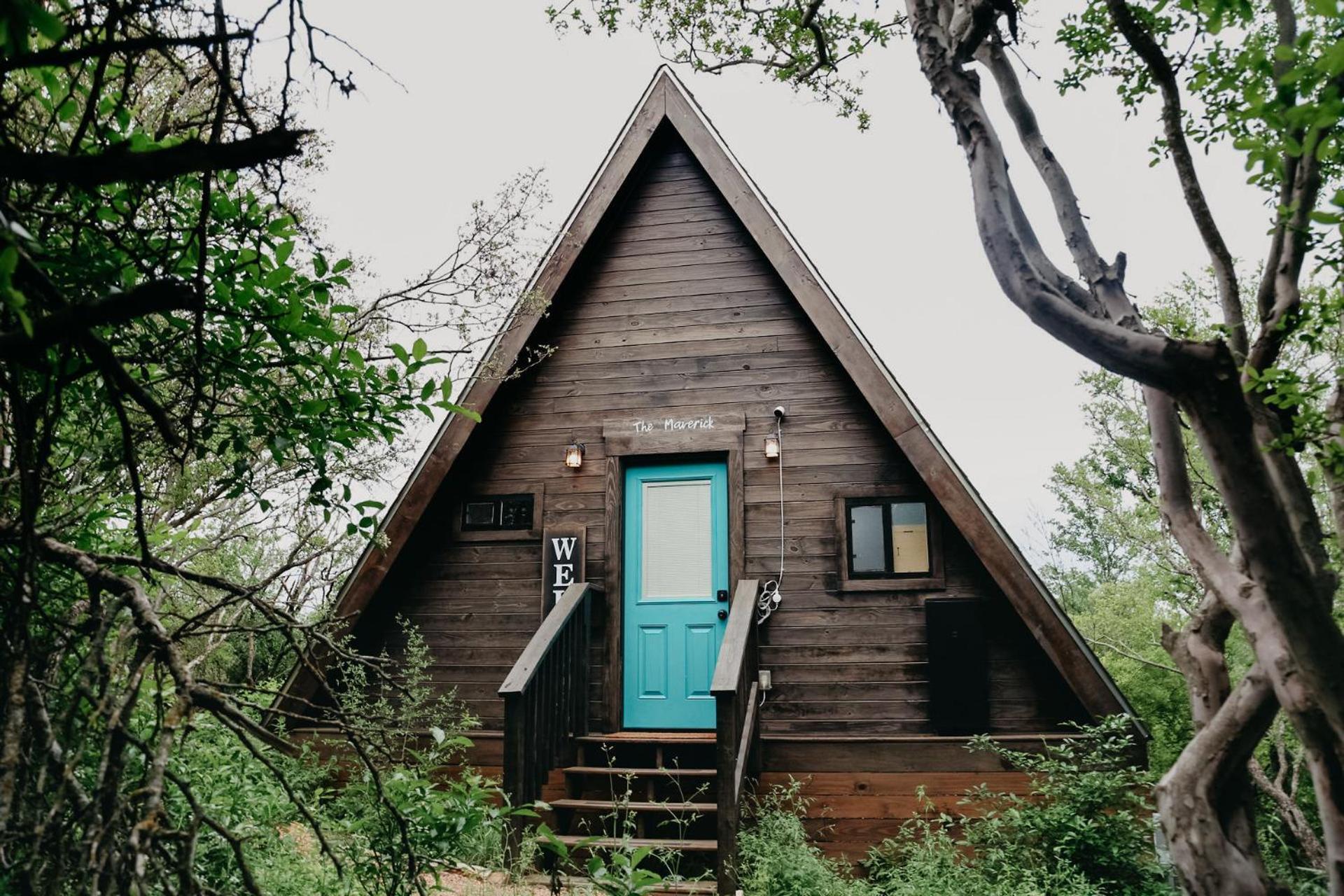 The Maverick: A-Frame W/ Hammock And Tree Top View New Braunfels Ngoại thất bức ảnh