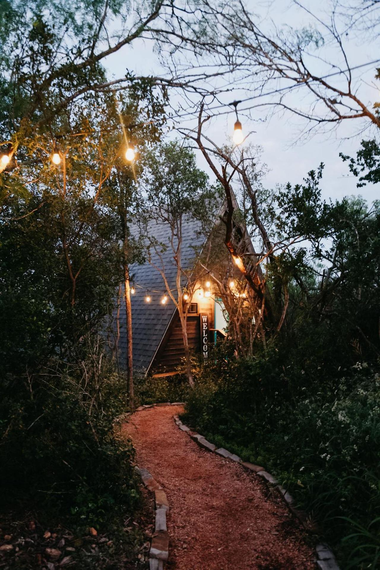 The Maverick: A-Frame W/ Hammock And Tree Top View New Braunfels Ngoại thất bức ảnh
