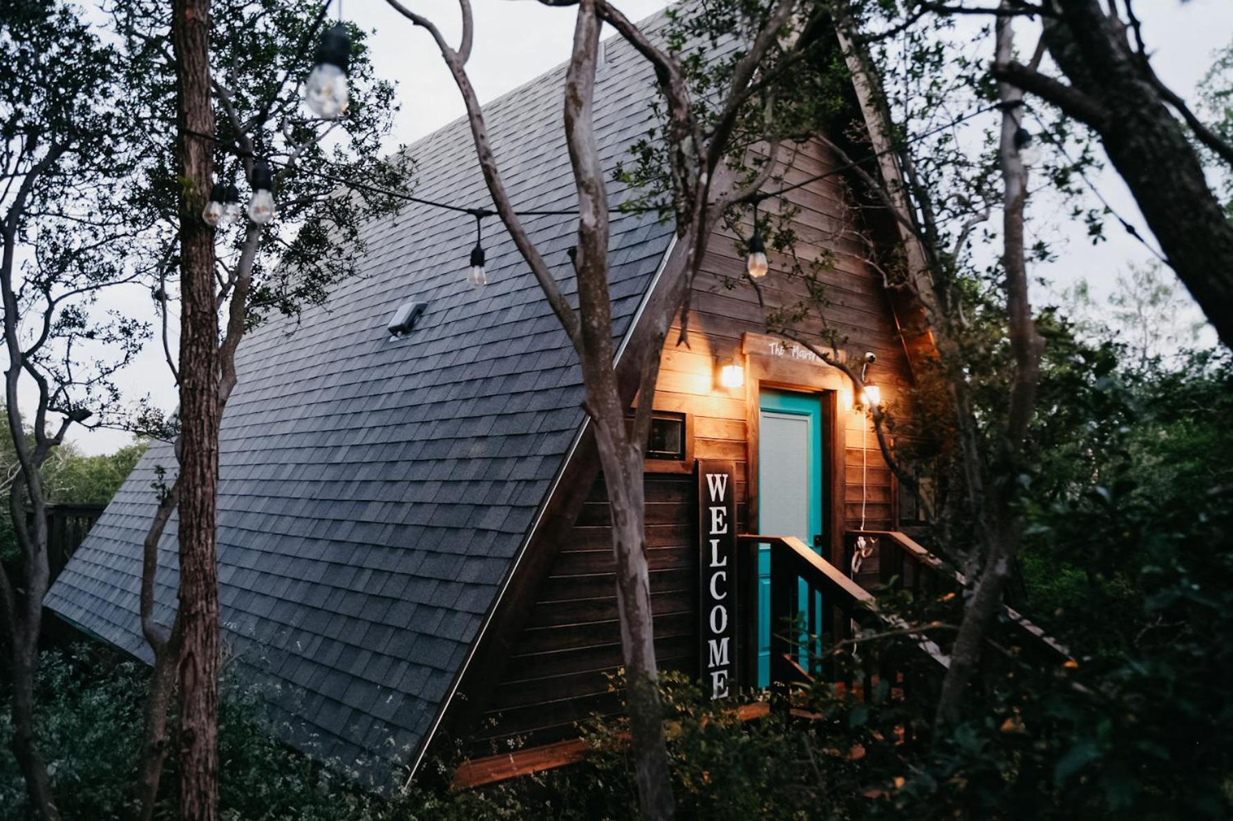 The Maverick: A-Frame W/ Hammock And Tree Top View New Braunfels Ngoại thất bức ảnh